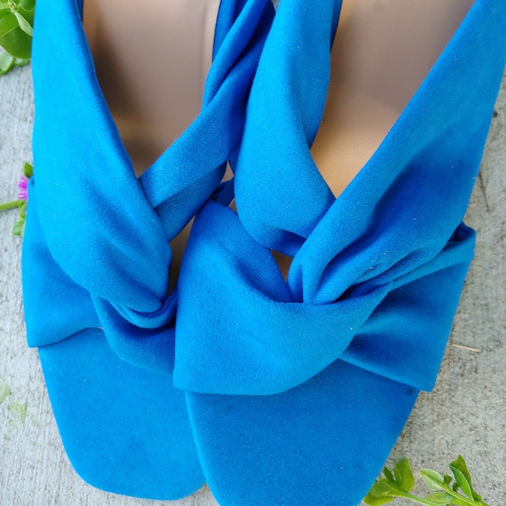 A New Day "Adina" Cobalt Blue Slip on Heels 8.5 - Picture 7 of 7